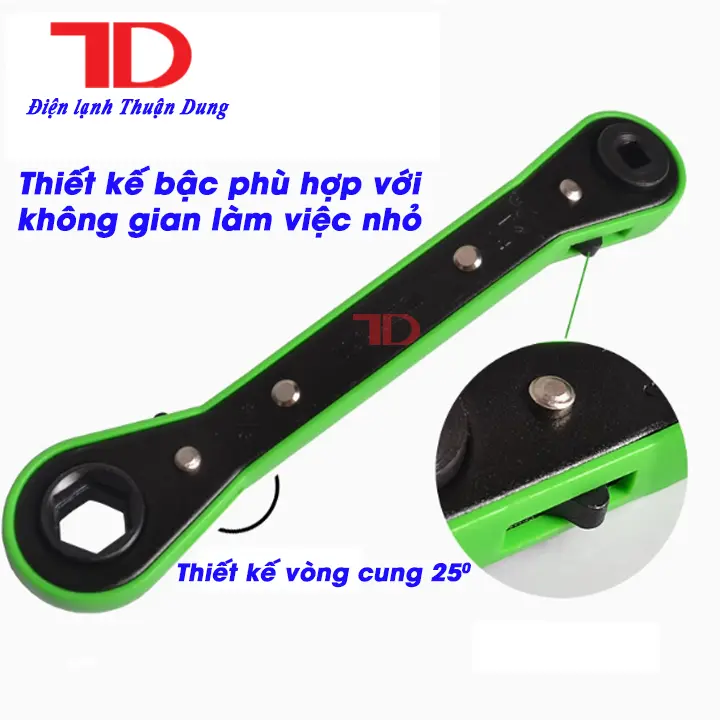 Cờ lê bánh cóc WIPCOOL, chất lượng cao, Cờ lê hai đầu, Dụng cụ sửa chữa máy lạnh làm lạnh, Điện Lạnh 5