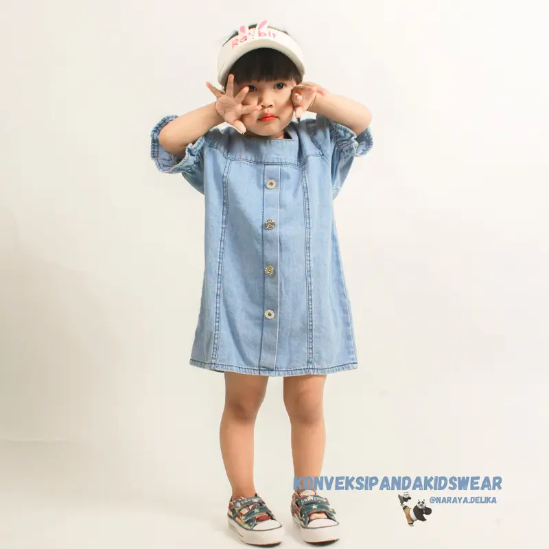DRESS JASMINE JEANS Baju Dress Denim Anak Perempuan Berkualitas Fashion 4