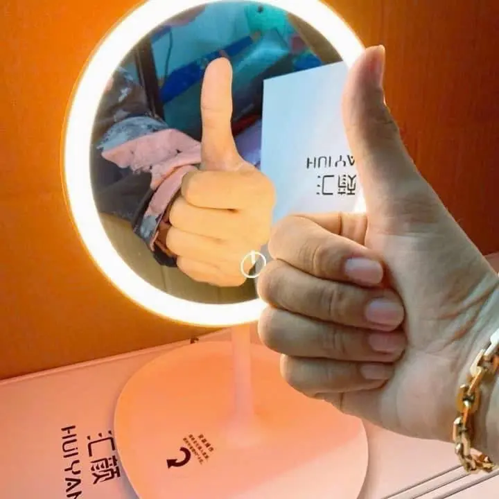 Gương đèn led cảm ứng, hình tròn, để bàn trang điểm - Decor Phòng, Decor 7