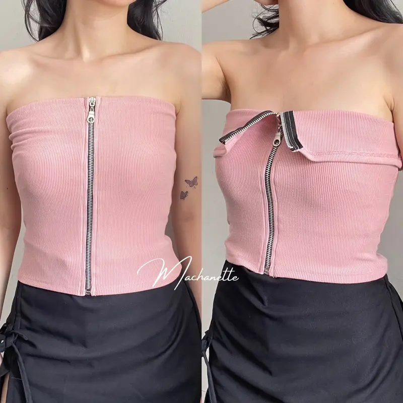 Noni Top | Atasan Tube Top Kemben Rib Knit Premium Wanita Big Size 4