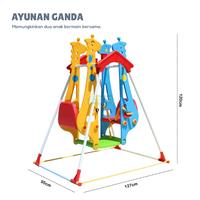 Gambar Molion Ayunan Anak Double Swing H2307 - Mainan Edukatif Outdoor untuk 2 Anak, Bahan Plastik & Besi Kuat, Cocok untuk Halaman Rumah & Taman Bermain - H2307 dari toysbar_NEW Kota Surabaya 2 Tokopedia