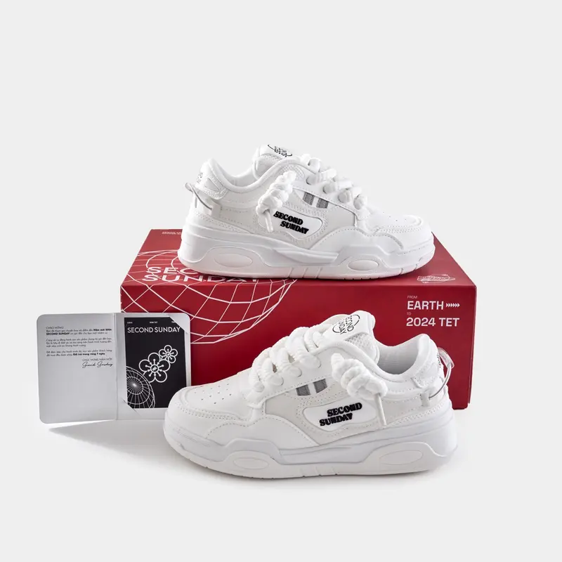Giày Thể Thao Sneaker Nam Nữ Second Sunday Line Drop Đế Tăng Chiều Cao 4cm SK49 1