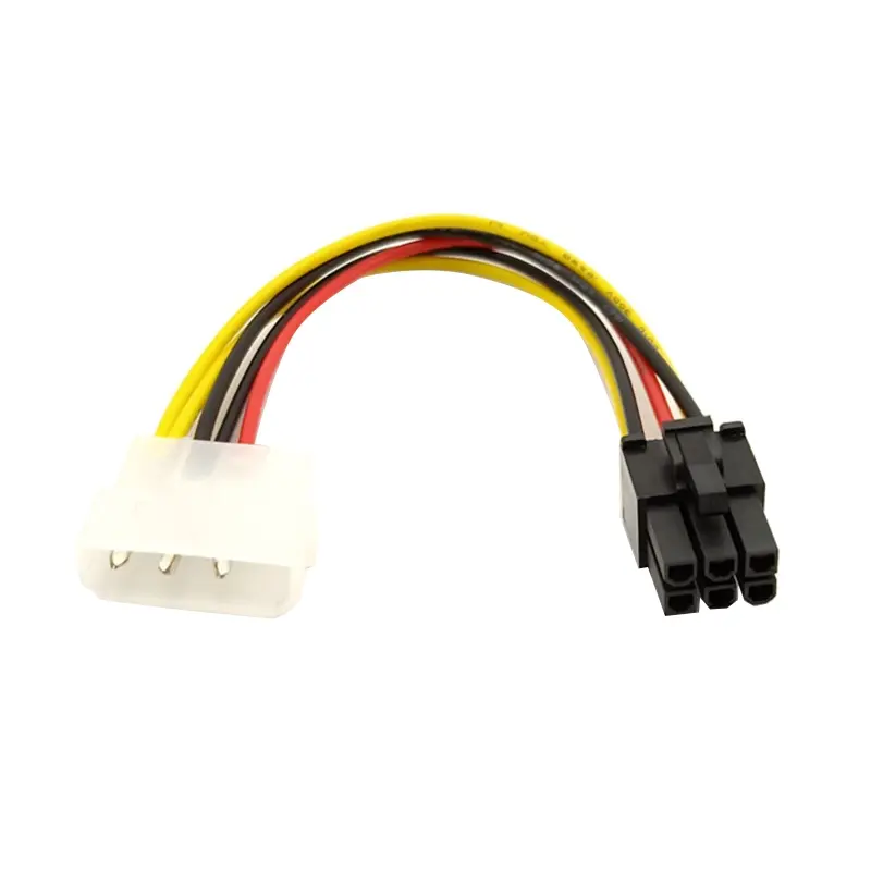 Cáp Bộ Chuyển Đổi Nguồn Thẻ Video PCIE 4 Chân Molex Sang 6 Chân PCI-Express, Chất Lượng Cao, 15Cm / 5.9in, Hàng Mới Về 1