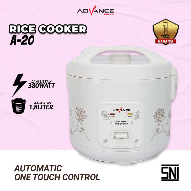 Rice Cooker Advance A20 1,8 Liter Penanak Nasi Listrik 380 Watt - Shop ...