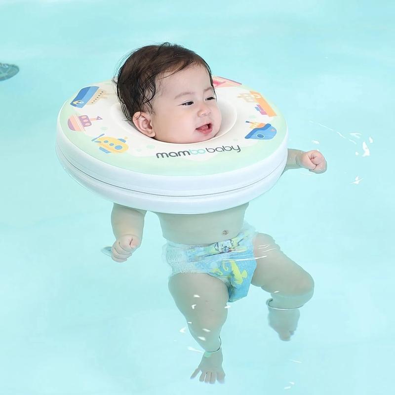 Phao cổ cho bé sơ sinh tập bơi chính hãng Mambobaby, chống lật, không bơm hơi, đặc ruột cho bé 0-6 tháng-1 tuổi cao cấp 5