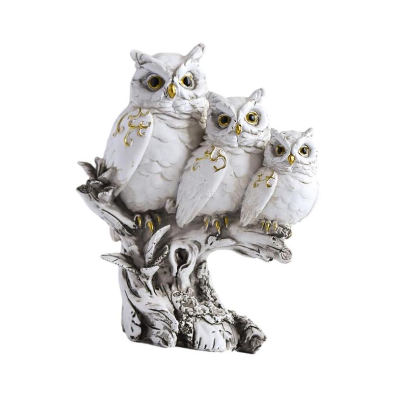 Owl Figurines Owl Sculpture for Living Room Bookshelf Table Centerpiece 1