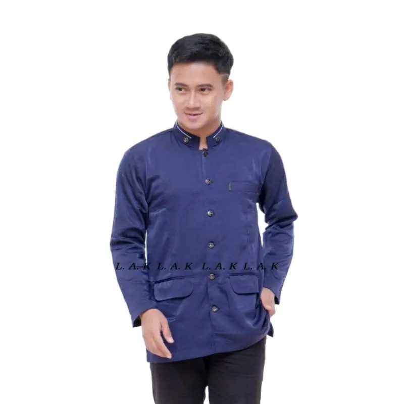 JASKO POLOS Koko Panjang Baju Pria Muslim Tebal Seragam Putih 2