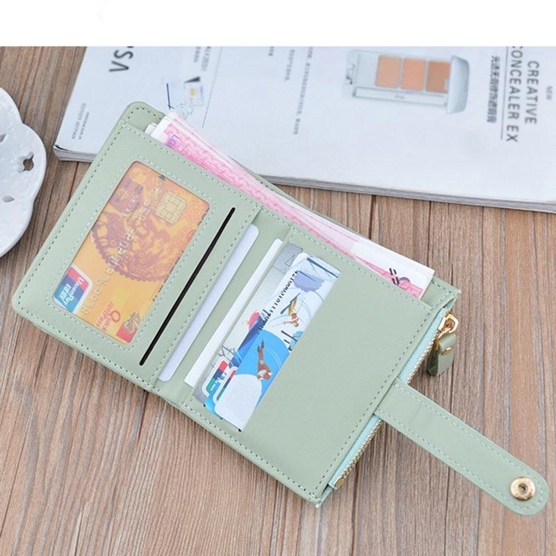 Product Introduction of New Wallet Women's Short Wallet Women's Small Wallet Fashion Crocodile Pattern Zipper Buckle Leather Wallet Change Bag Card Bag 5