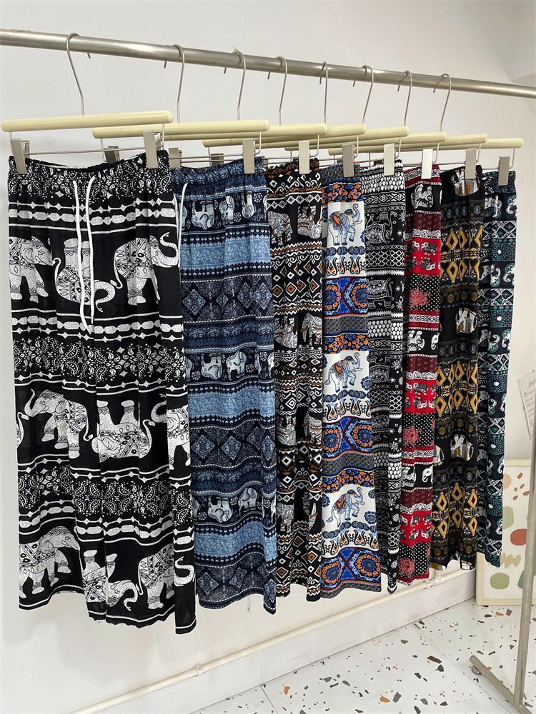 Product Introduction of Quần Ống Rộng Cho Nữ, Thiết Kế Hình Con Voi, Cạp Cao, Kiểu Dáng thụng Và Dáng Rộng Rãi, Kiểu Lau Nhà Thẳng, Thích Hợp Cho Mùa Xuân Và Mùa Hè, Hàng Mới Về Thái Lan 5