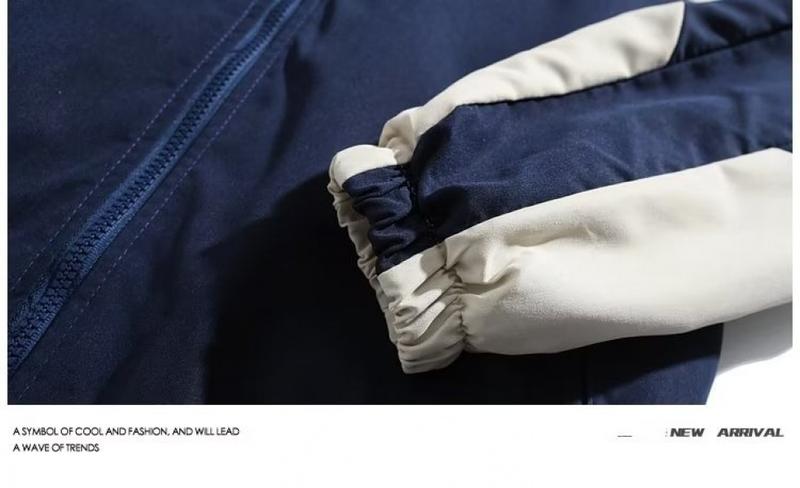 Product Introduction of Japanese-Style Retro Color Contrast Patchwork Stand Collar Jacket Men's Spring and Autumn Fashion Brand Loose Preppy Style Couple Casual Jacket waterproof  jacket Menswear Coats leather  jacket Tops Lingerie 7