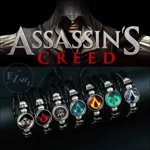 Gelang Cosplay Game Assassin Creed Icon Badge Symbol Logo Kulit Multilayer EZ Art