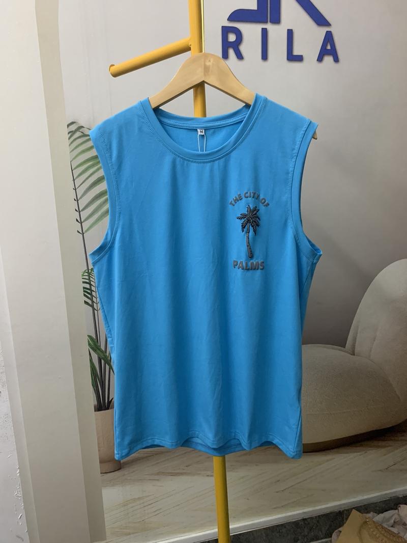 Product Introduction of Áo thun balo tanktop in hình nổi  cây dừa Nam Menswear có thể giặt máy đơn giản 5