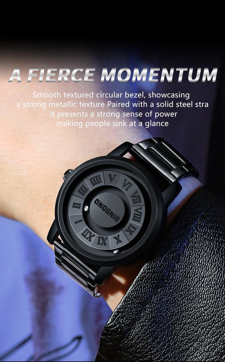 Product Introduction of Men Watch Black Technology Watch New Concept Personalized Magnetic Suspension Steel Waterproof Male Fashion Quartz Watches Gift 25
