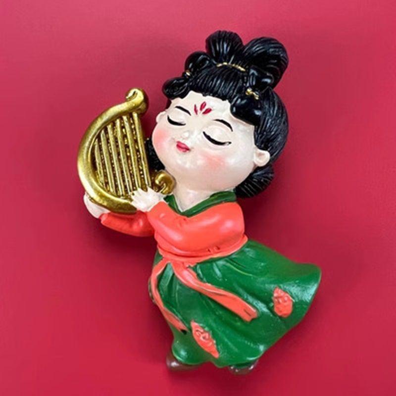 Product Introduction of Ancient Style Luoyang Xi'an Refridgerator Magnets Tang Palace Night Banquet Maid Refridgerator Magnets 3D Souvenir 13