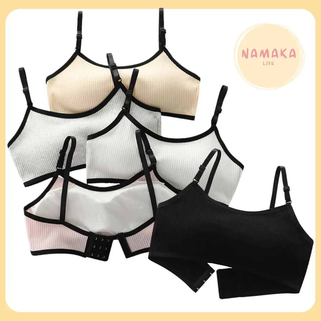 [NL] MINI SET BH ANAK KECIL BRA BOCAH SEKOLAH SMP SD PEREMPUAN BUSA CUP TALI ADJUSTABLE NAIK TANKTOP TURUN COTTON KATUN MURNI PURE CEWEK KIDS COD 845