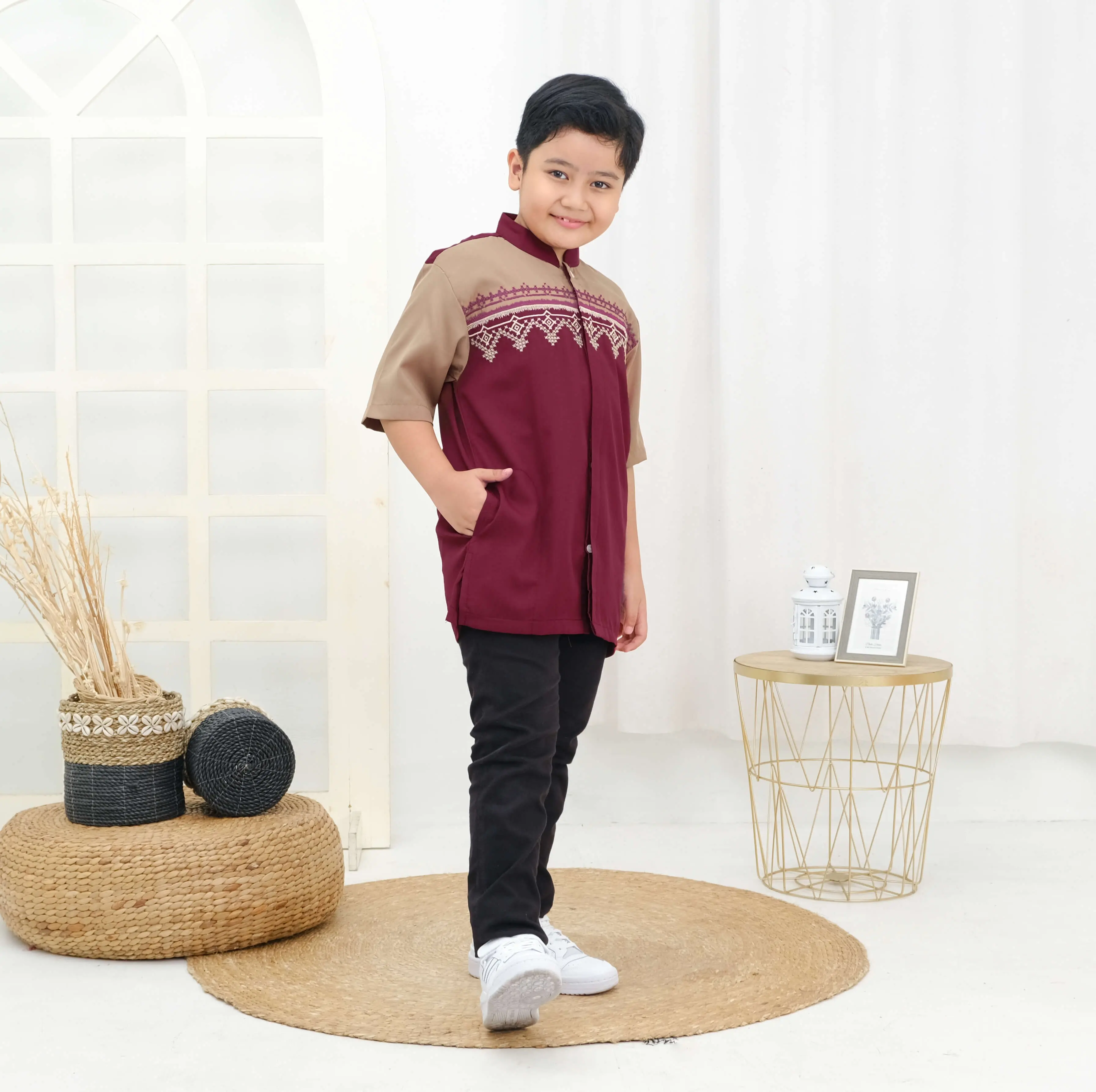 Laatansa Exclusive - Baju Koko Anak Bordir Lengan Pendek