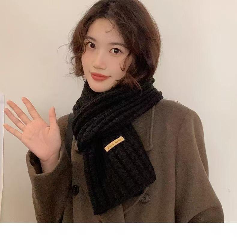 Women's Wool Knitted Scarf Autumn and Winter Korean Style All-Matching Thickened Warm Shawl Atmosphere High Sense Student Scarf Fashion 3