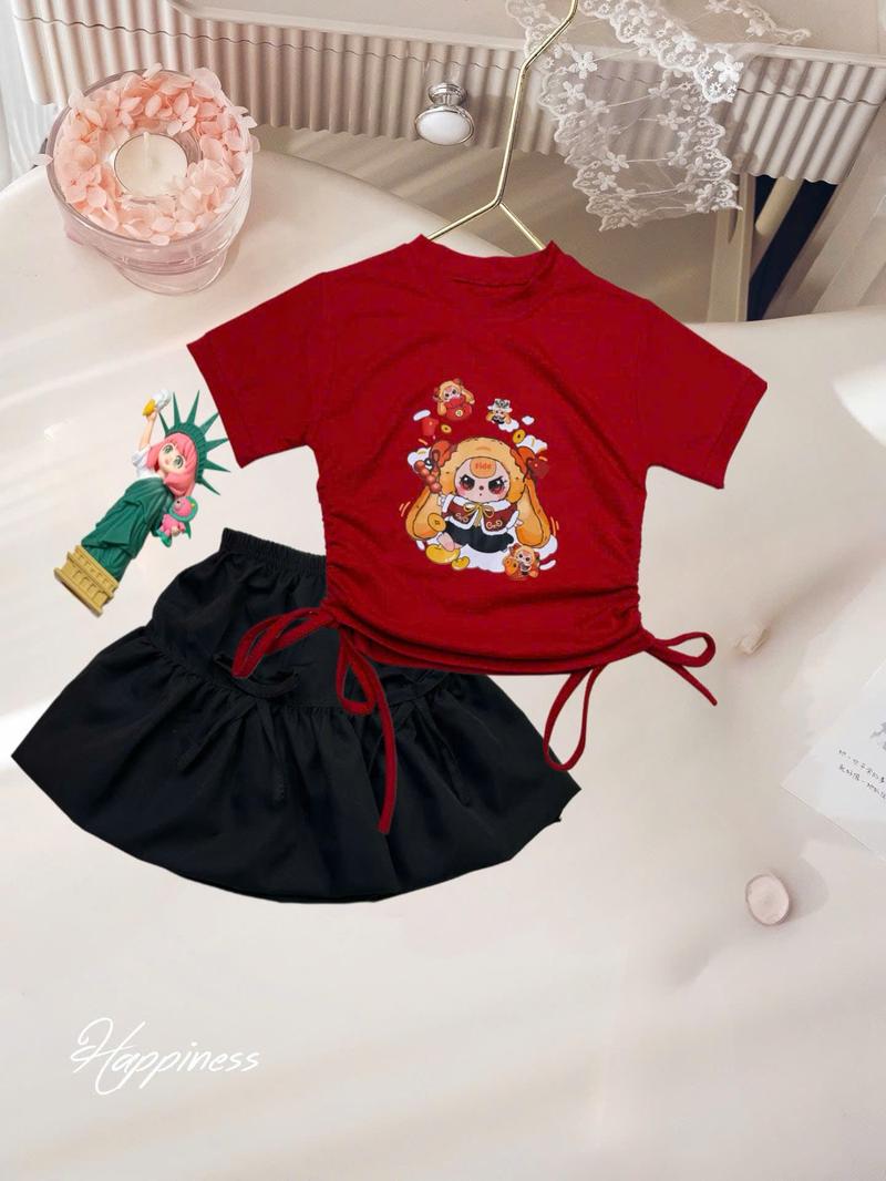 Product Introduction of Set váy baby three dễ thương cho bé gái từ 9-25kg,họa tiết in sắc nét. 7