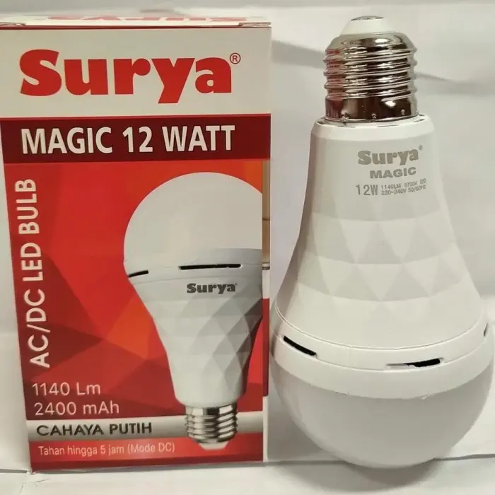 Lampu Led Emergency Otomatis Nyala Mati Lampu Surya Magic LED 18 W / 12 W/9 W 1