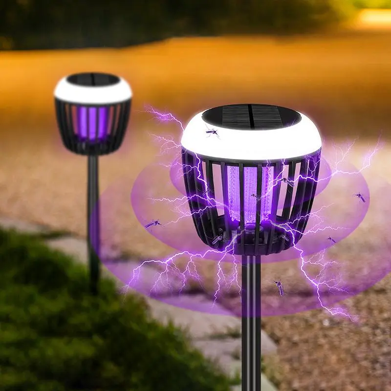 Solar Powered Mosquito Zapper Light, LED Landscape Lighting with UV Light & Mosquito Killer, Outdoor Lighting for Garden Patio Backyard Camping 0