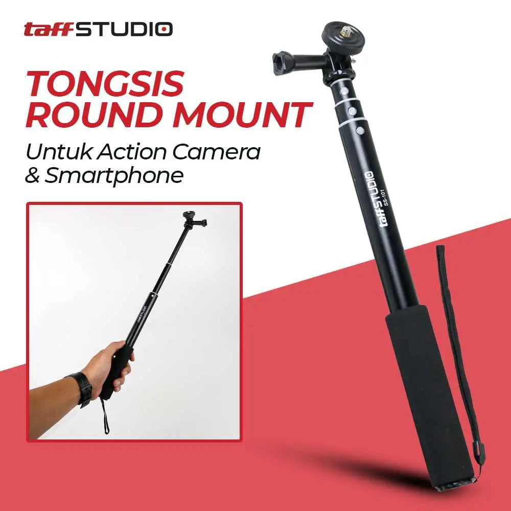 Tongsis Monopod Round Mount for Action Camera / Smartphone - SS-101 Tripod Kamera Holder Handphone
