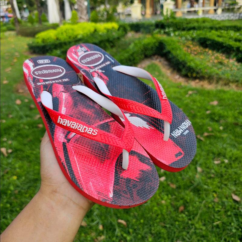 Dép Cao Su Havana Thái iron Man Đỏ Nặng Cao Cấp Tông Lào Dép kẹp Nam Đế Bằng