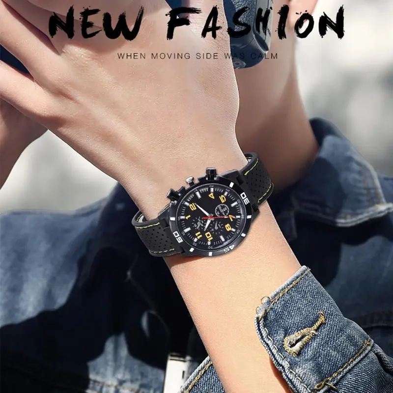 Đồng Hồ Chống Nước Thể Thao, Unisex, Chống Sốc, Thích Hợp Cho Học Sinh, Đồng Hồ Relo Thể Thao, Dây Đeo Silicon 2