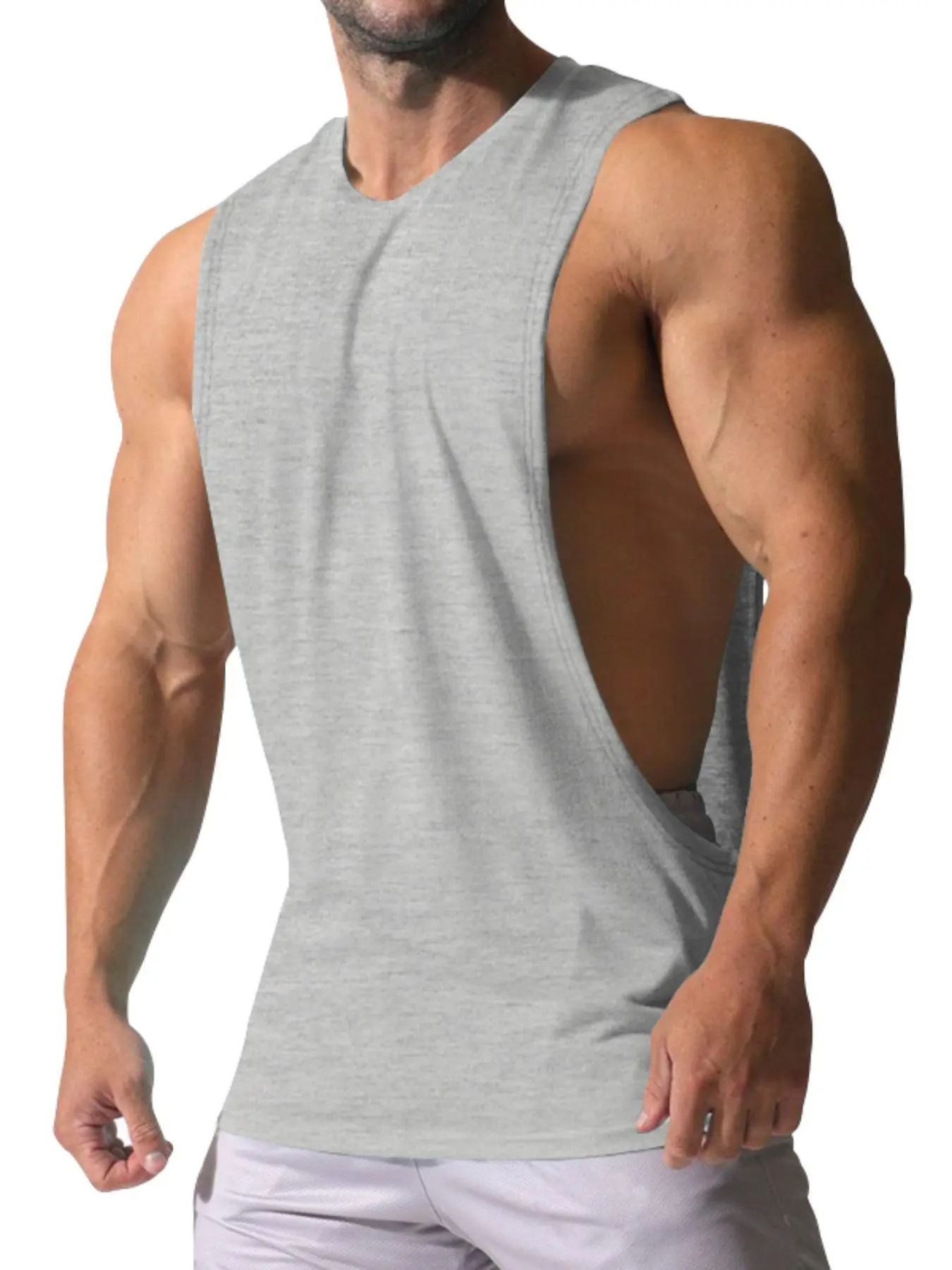 Men's Solid Color Tank Top, Regular Fit Casual Sleeveless Top for Daily Wear, Men's Clothes for All Seasons