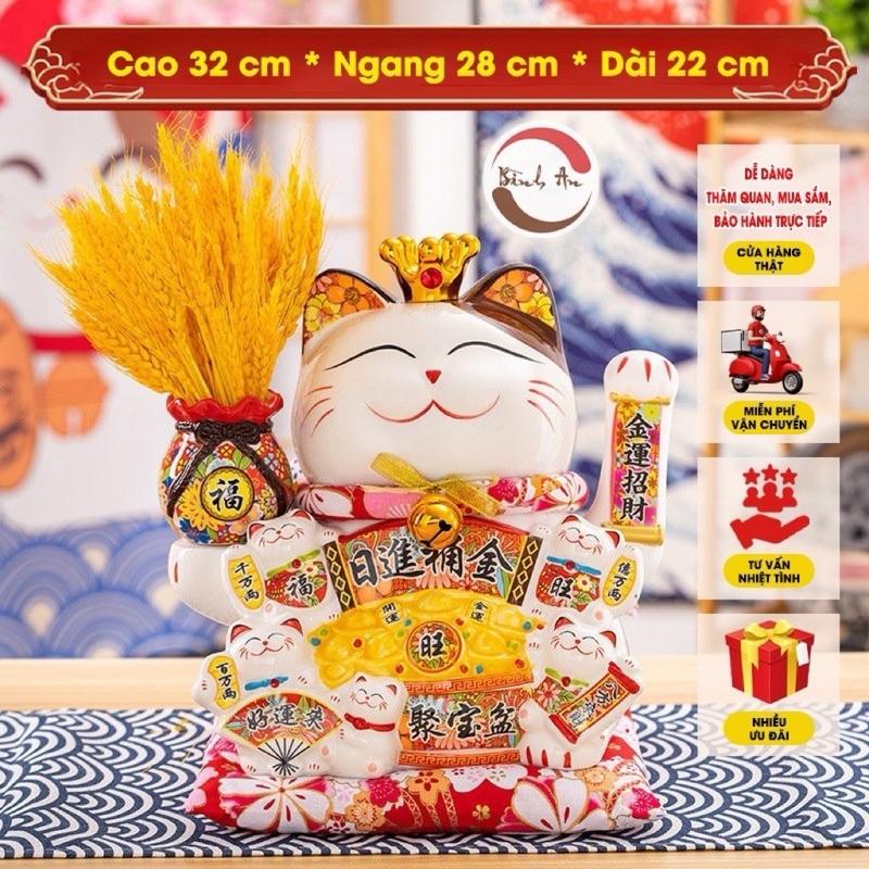 ￼( Giá Rẻ Nhất ) Mèo Thần Tài Vẫy Tay nhiều mẫu nhiều size . Phát Tài , Phát Lộc Gốm Sứ Cao Cấp - Phong Thủy Bình An