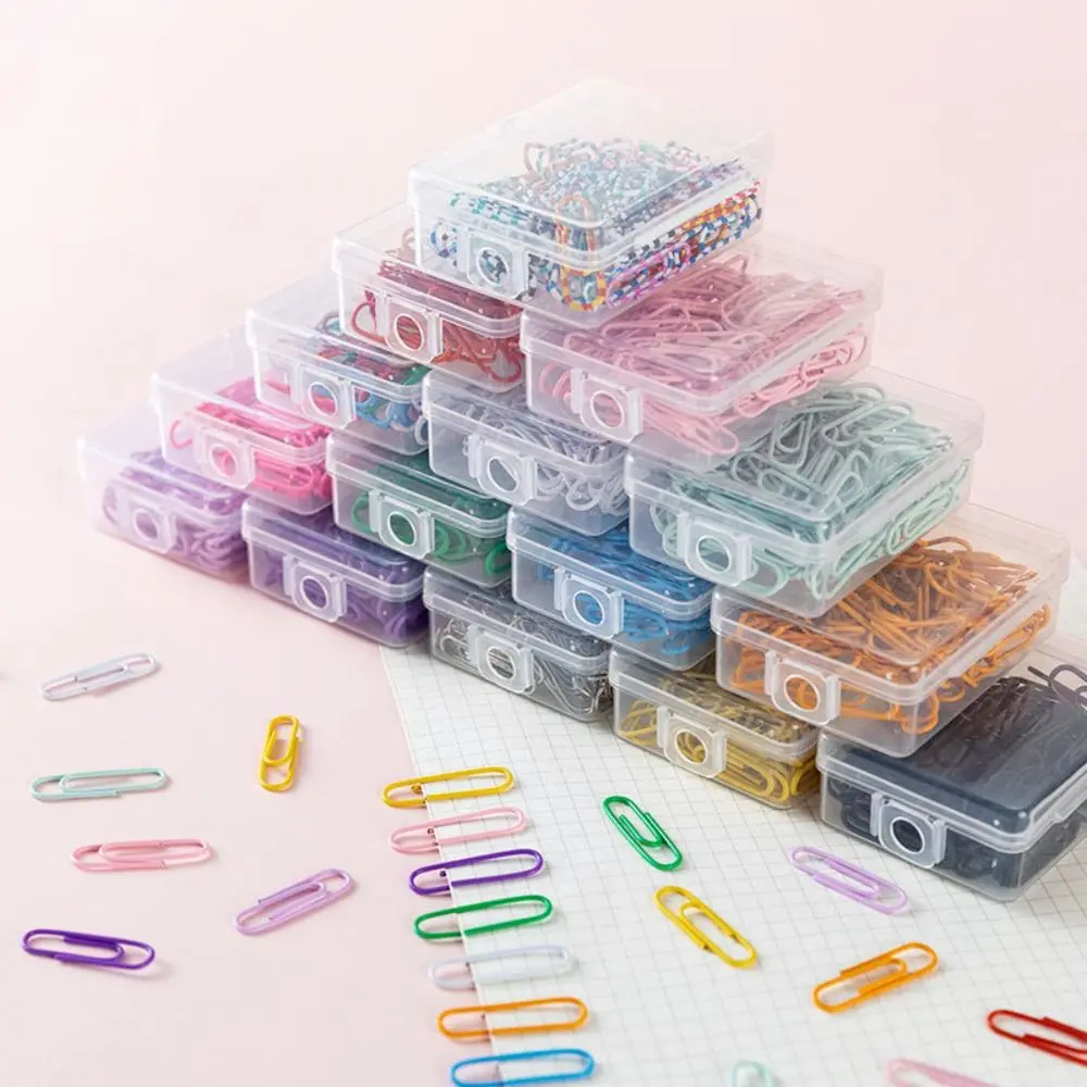 50PCS File Holder Creative Metal Paper Clips Colored Binding Bookmark Clip Alloy Binder Clamps School