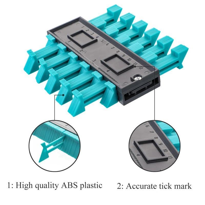 Profile Duplicator, Contour Gauge for Woodworking Tiling, Plastic Measuring Ruler, Line Copier, Ceramic Tile Cutting Template Tool, DIY Hand Tools 4