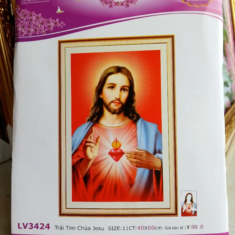 Product Introduction of Tranh đính đá , Tranh thêu CHÚA GIÊ SU LV421 , LV3424 13