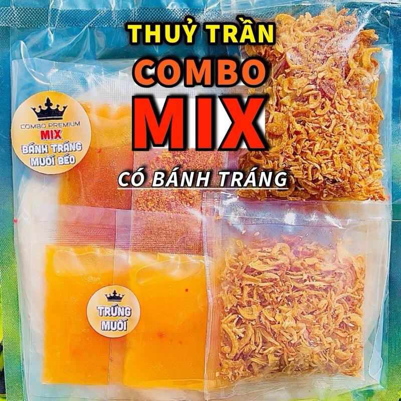   Thuỷ Trần  Combo MIX 2 vị - Bánh Tráng Gạo Mix gồm 2 vị sốt muối béo & trứng muối 500g 