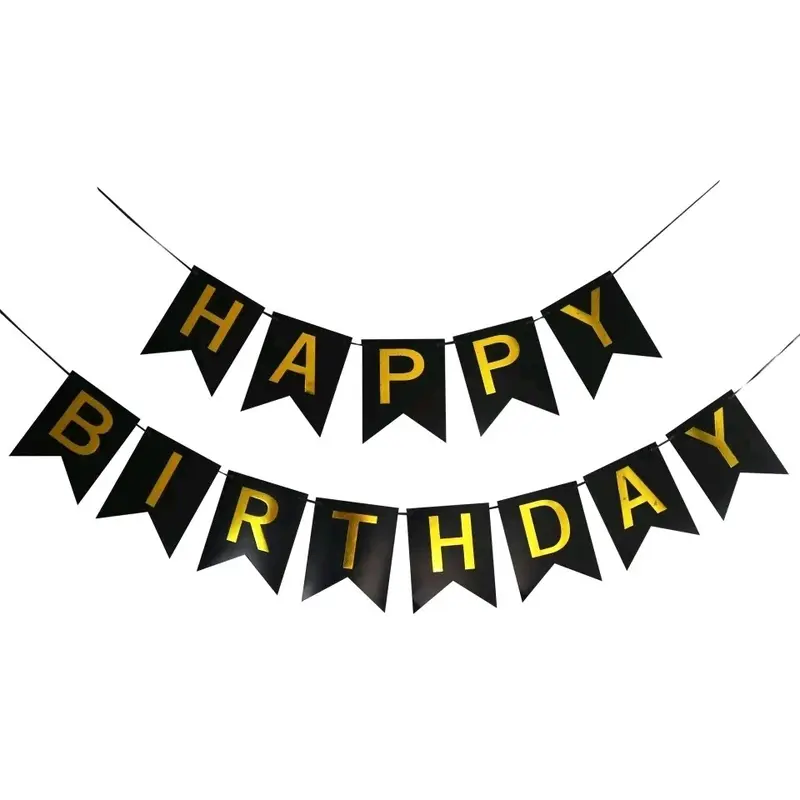 Banner Happy Birthday / Banner Ulang Tahun Segilima - Warna Warni 1