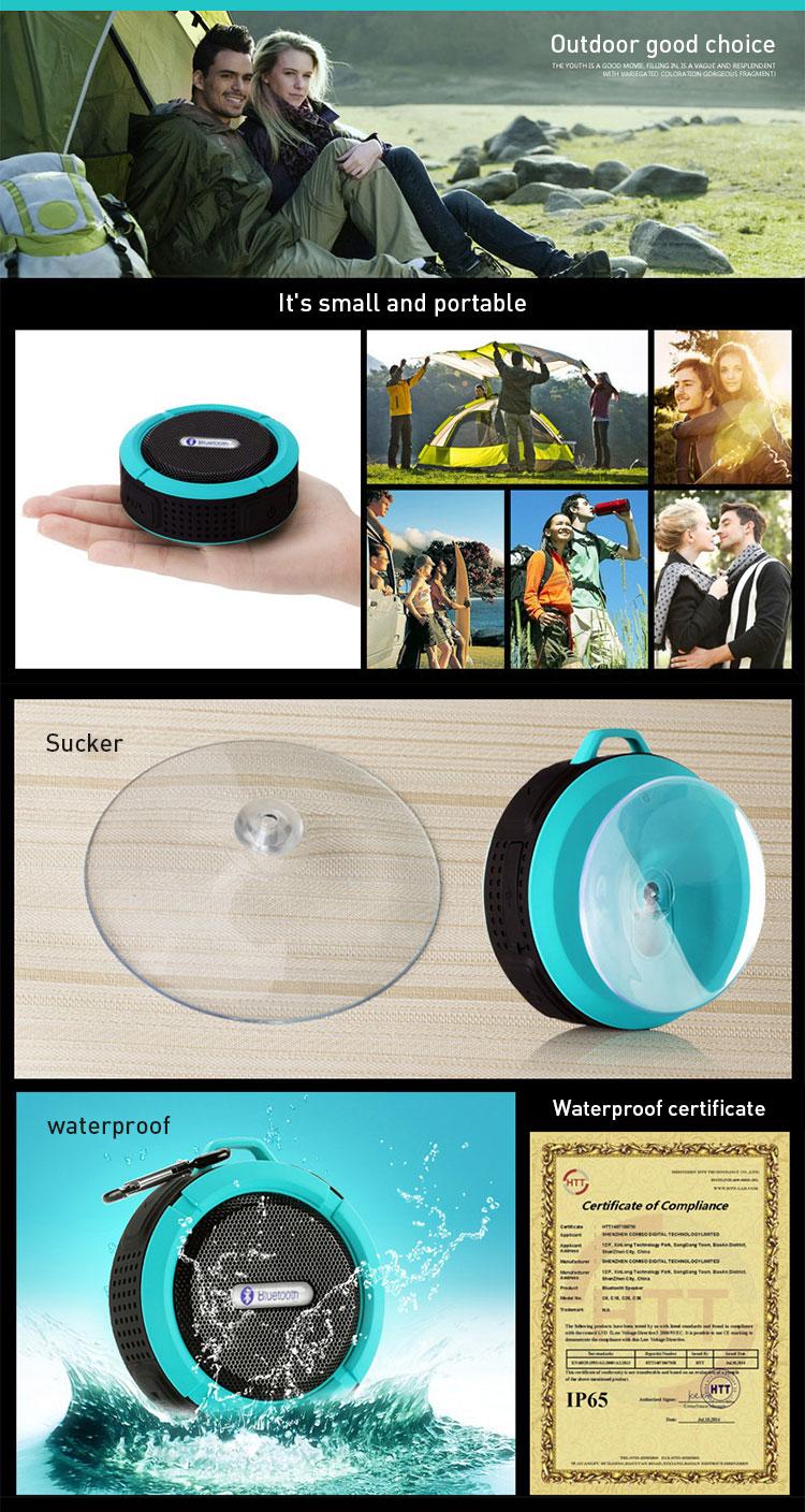 Product Introduction of 2025 Speaker Bluetooth Waterproof Big Sound Suction Cup Wireless TF card Shower Portable  Stereo Mini Audio Subwoofer HD Sound with iOS Android 10