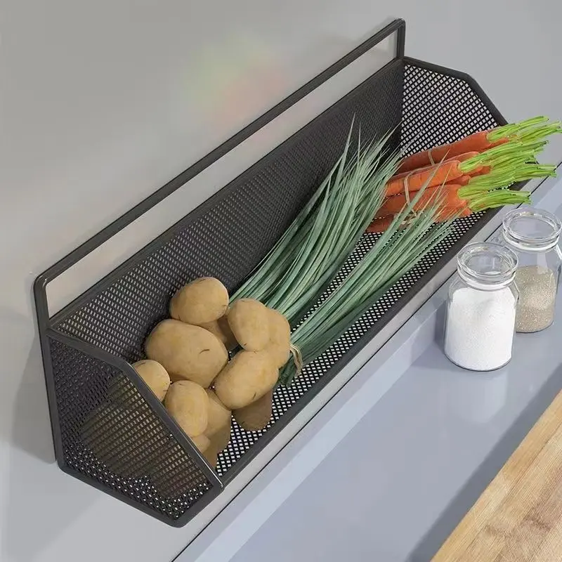 Giá Để Đồ Nhà Bếp, Giá Để Gừng Và Tỏi, Giá Để Đồ Hai Lớp, Không Cần Đinh, Treo Tường, Giá Thoát Nước Gia Vị Rau Củ, Dụng Cụ Hữu Ích 7