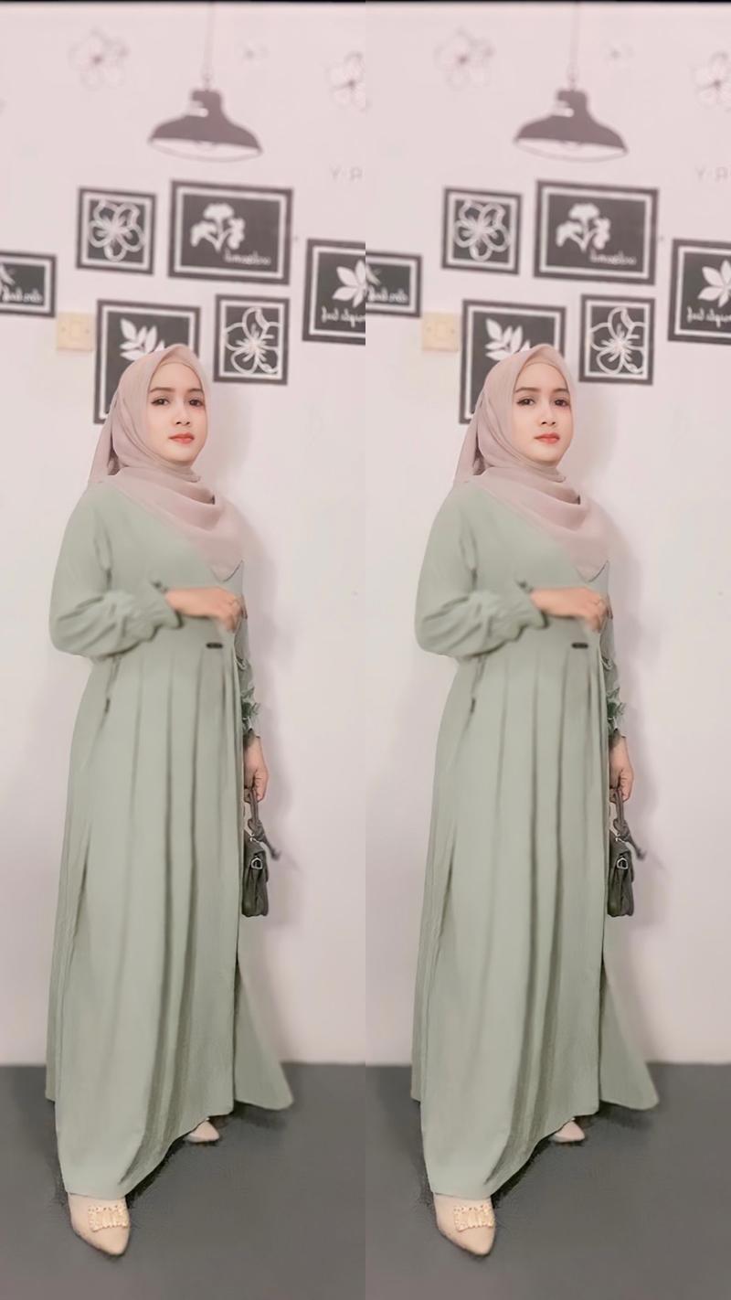 Product Introduction of Mila Dress Jumbo Ld 120 Dress Wanita Cringkel Airflow Busui Frendly 2