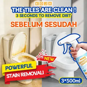 [Live 2] KOJA Pembersih Kamar Mandi 500ml Khusus Toilet & Keramik — Aroma Persik Lembut, Tanpa Bau Menyengat, 99.9% Penghapusan Bakteri & Penghilang Noda Efektif
