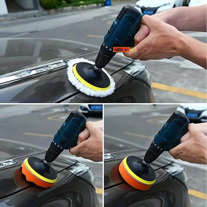 Mata Bor Busa Poles Mobil Motor Sponge Polish Pad Polishing Polisher 5 Inch 10 Pcs Compound Wax Detailing Buffing Spon Car Body Kompon Polesan 4
