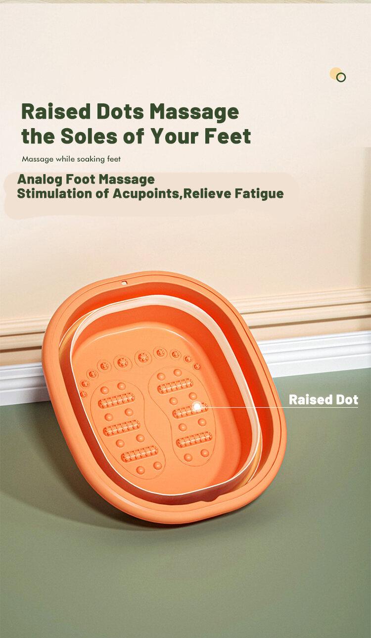 Product Introduction of Foldable Home Foot Bath Bucket Massage Foot Wash Leisure Health Bucket Children Foot Bath Basin Portable Foot Soak Foot Tub Gift Set 19