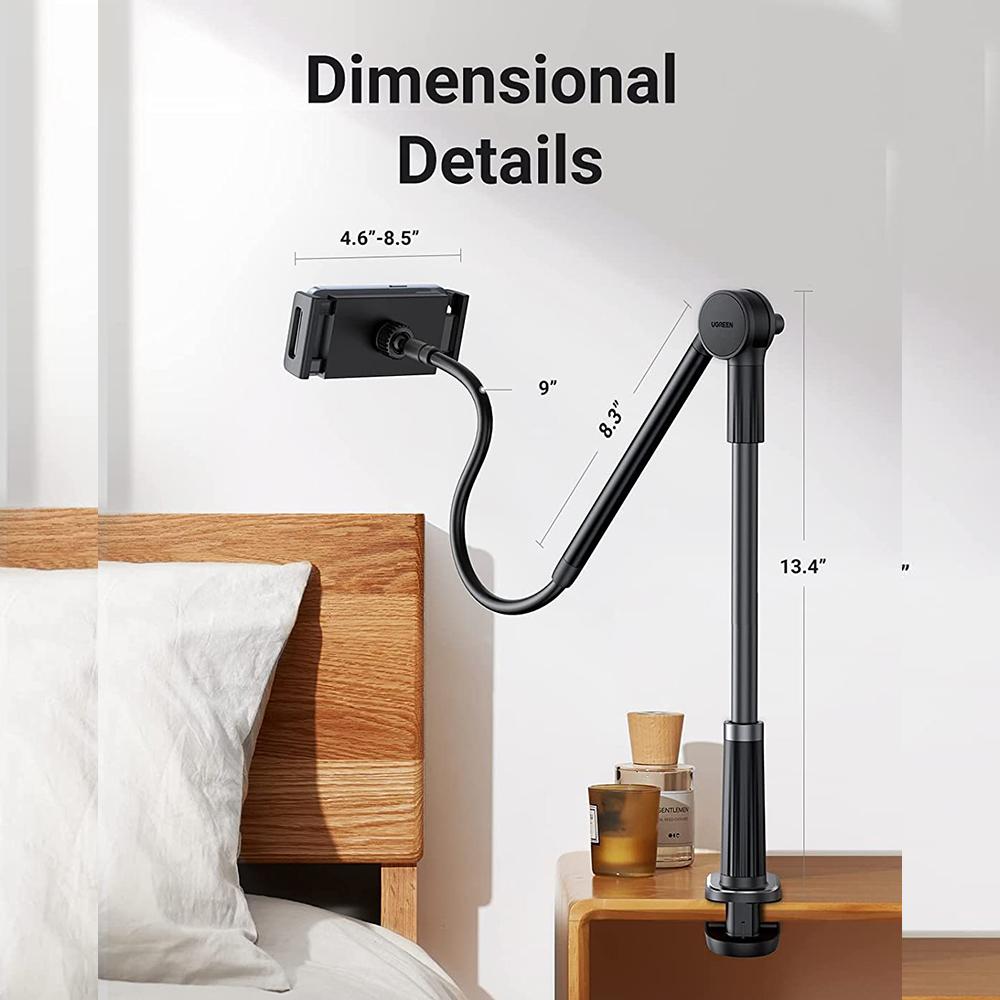 iPad Tablet Holder UGREEN Foldable Gooseneck Tripod Handphone Stand