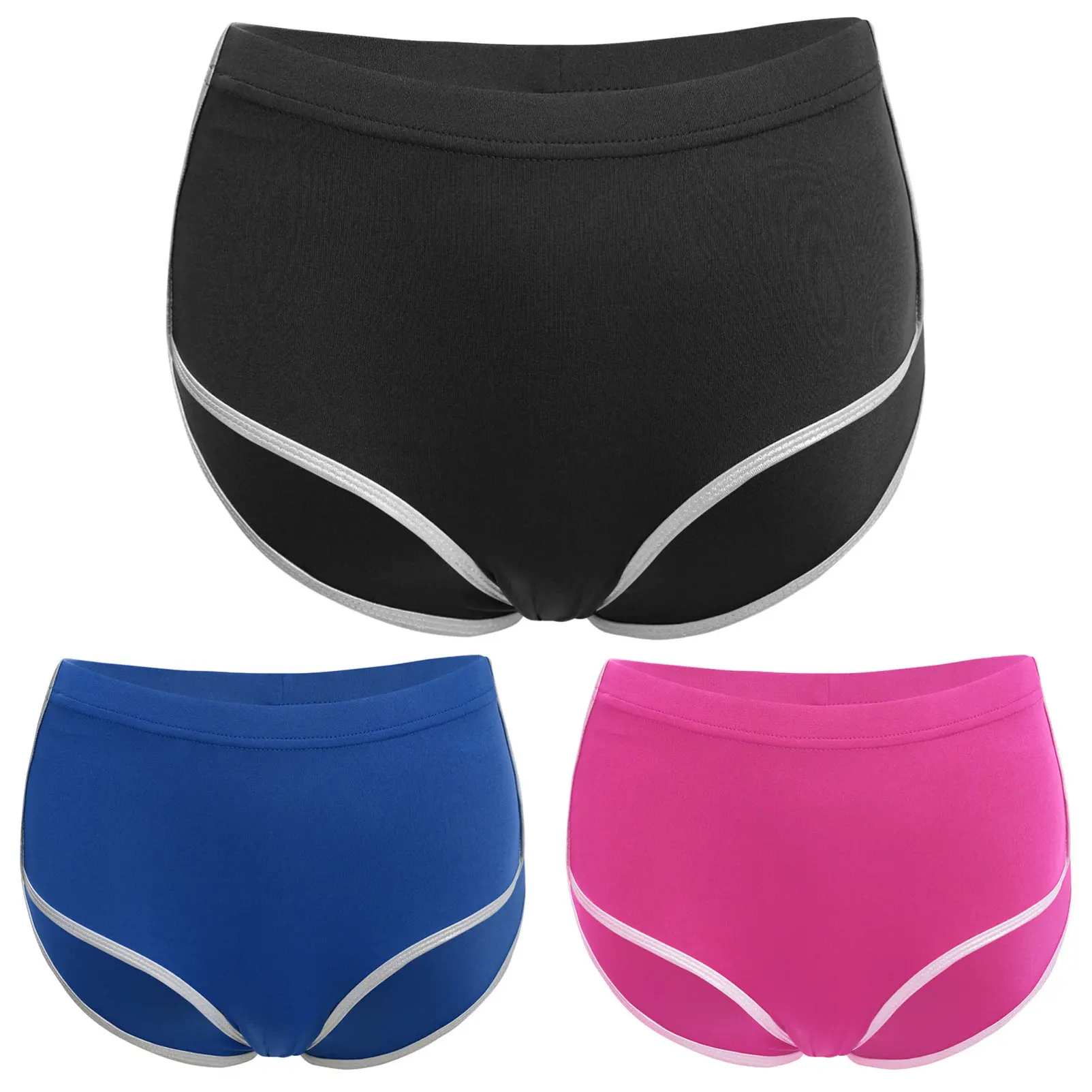 CHICTRY Womens Casual Yoga Shorts Club Pole Dancing Metallic Trim Short Gym Running Workout Fitness Shorts