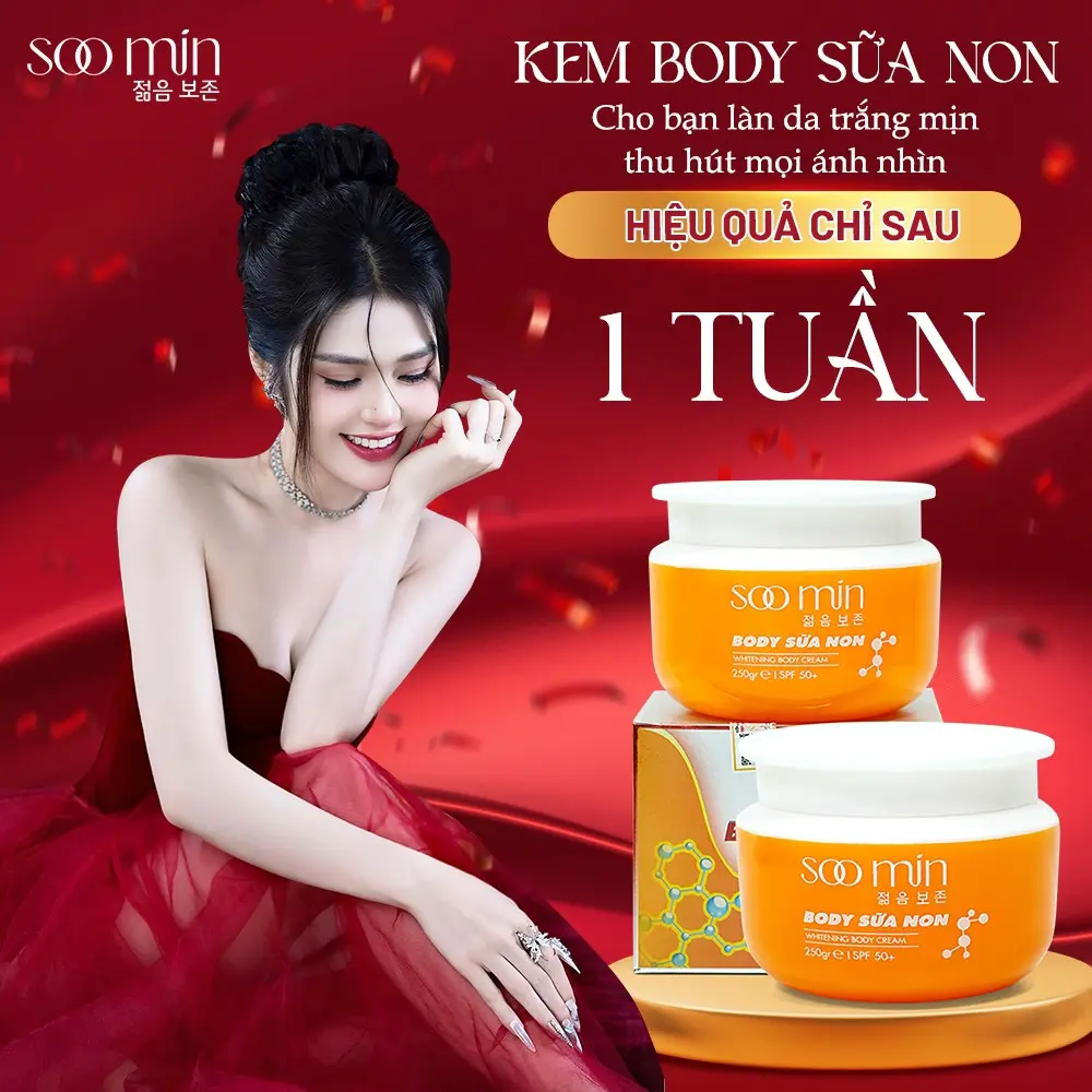 [ Mua 1 Tặng 3 ] Kem Body Sữa Non SOO MIN Hàn Quốc Dưỡng Trắng Nhanh, Chống Nắng, Phục Hồi Da Hiệu Quả