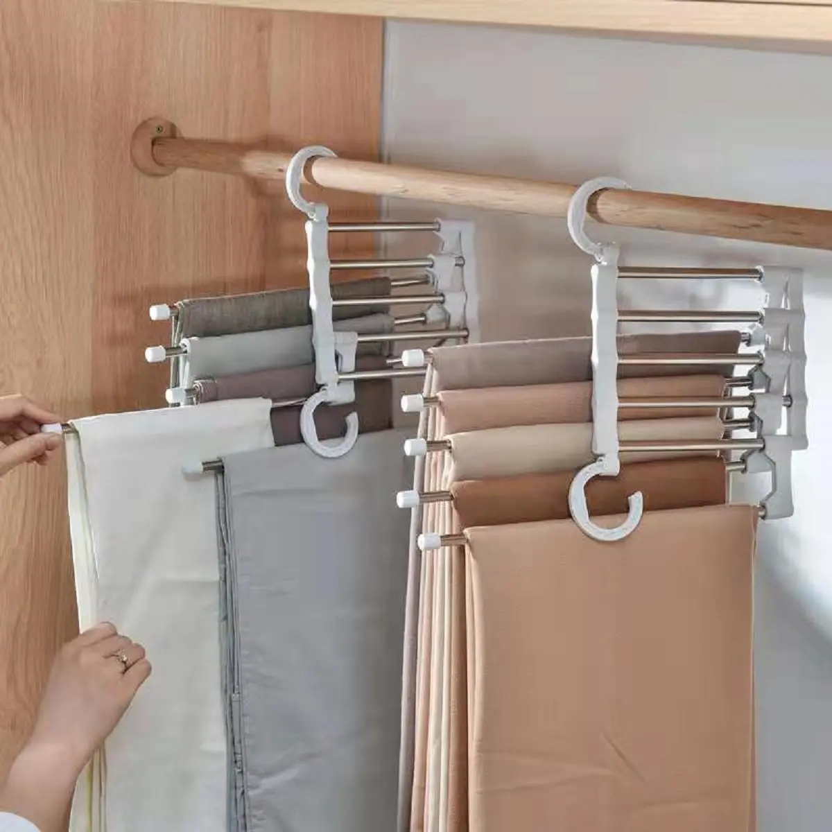 Móc treo quần áo gấp gọn Móc treo đồ inox Gia treo quan ao tiện ích