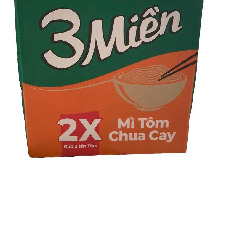 Mì 3 Miền tôm chua cay- thùng 30 gói- Mì ăn liền