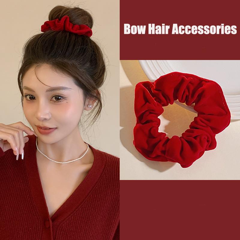Scrunchie Nhung, 4,3 Inch, Dây Buộc Tóc Co Giãn, Dành Cho Phụ Nữ Và Trẻ Em Gái,…