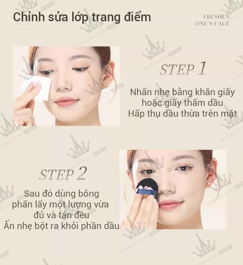 Product Introduction of Phấn phủ AMORTALS Phụ kiện tùy chọn Trang điểm kiểm soát dầu bằng lụa độ nét cao Trang điểm lâu trôi Giao hàng tận nơi nhanh chóng Cosmetic Makeup Brush Cleaners Mỹ Phẩm Women Nữ 10