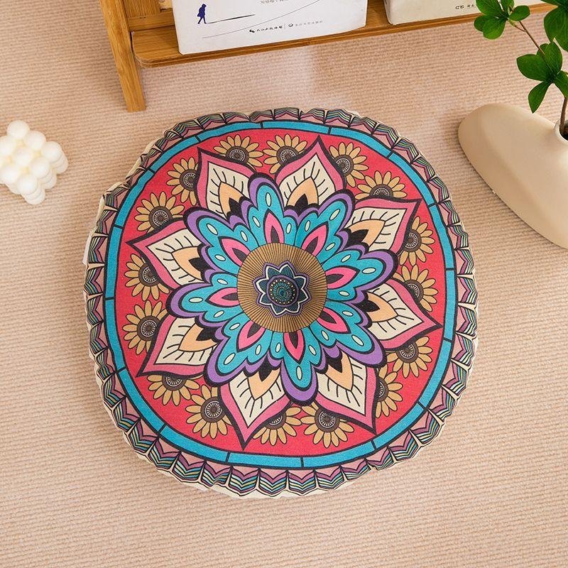Đệm dày, hình tròn, thích hợp cho ghế Futon, sử dụng tại nhà và văn phòng, tất cả các mùa, đệm ghế, mềm mại, thích hợp cho học sinh ngồi, phong cách Người Nổi Tiếng trên Internet 2