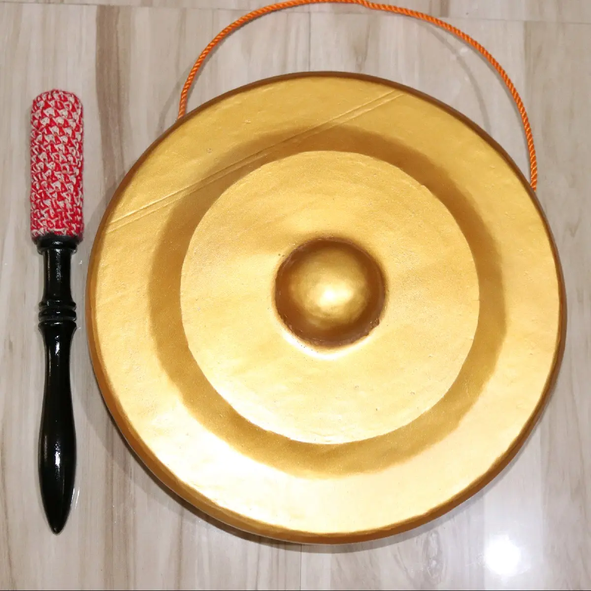 Gong Besi Full 20 25 30 35 cm Plus Pemukul - Emas/Gold - Cat, Psychology