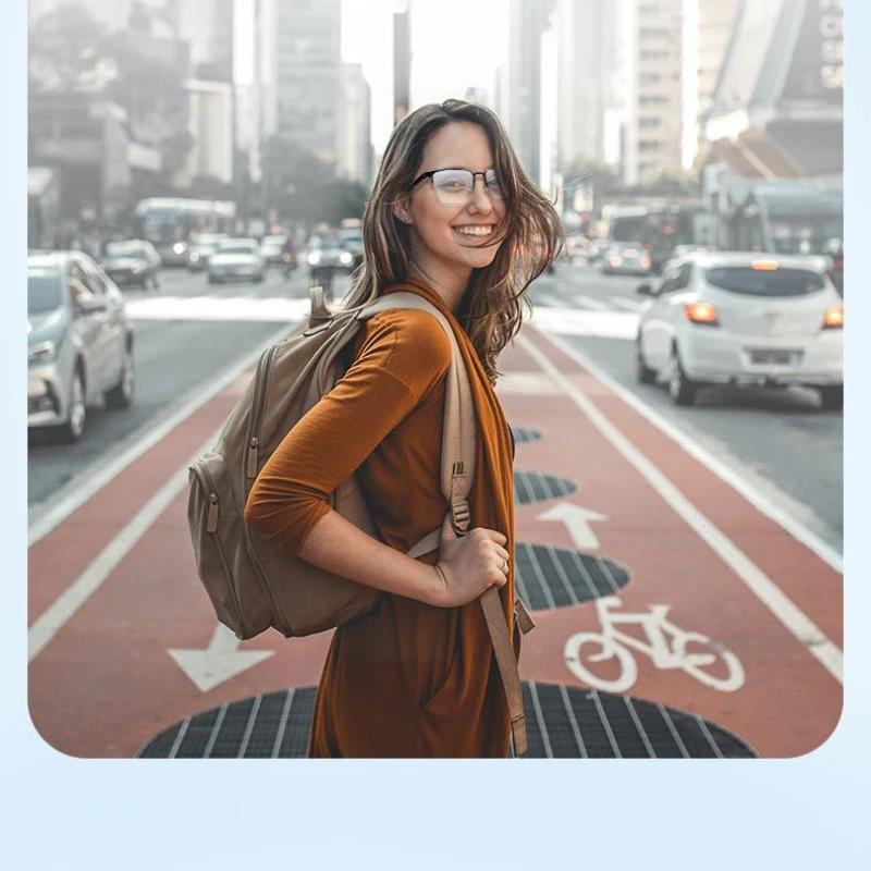 2025 Smart Glasses Bluetooth  Automatic Noise Reduction 3D Anti Blue Light Half Frame Bluetooth Glasses Call Music Smart Glasses - Image 4